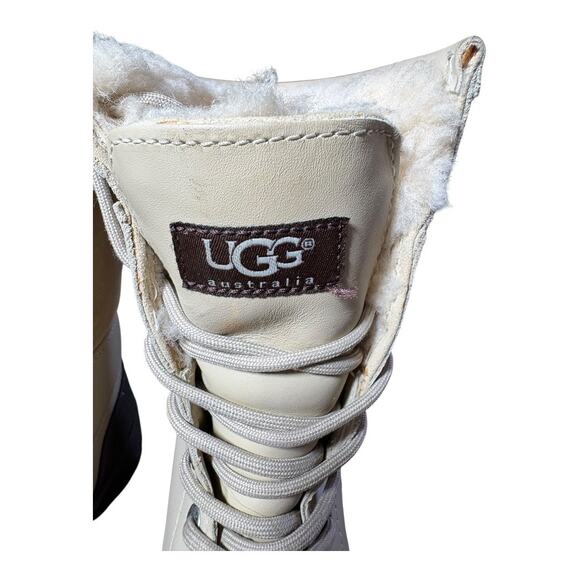 UGG Adirondack II Tan Boots with Sherpa Wool Lining sz 7 Waterproof - Picture 7 of 10